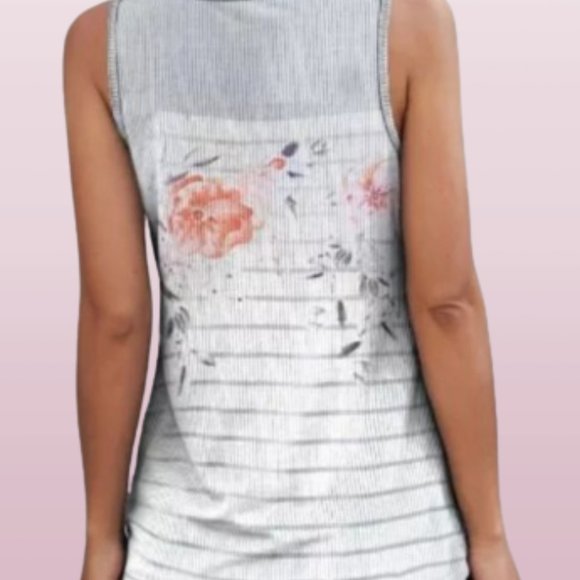 Grey Floral Top - Picture 4 of 11